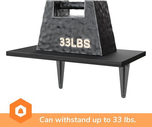 BAMFOX Floating Wall Shelf,Natural Bamboo Wall Storage Shelf for Bedroom, Living Room, Bathroom, Kitchen, Office and More,9.1x4.1x3.5 inch in Kuwait