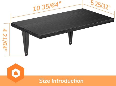 BAMFOX Floating Wall Shelf,Natural Bamboo Wall Storage Shelf for Bedroom, Living Room, Bathroom, Kitchen, Office and More,9.1x4.1x3.5 inch in Kuwait