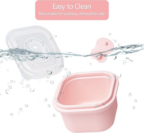 Termichy Baby Food Containers, 4 Pack Leakproof Silicone Baby Food Jars with Lids, Microwave, Freezer & Dishwasher Safe, Food Storages Prefer for Daycare-No Glass (4x3OZ, Blue) in Kuwait