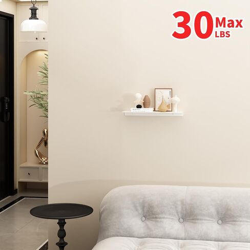 JOOM Small Metal Wall Floating Shelf - Metal Wall Shelf, Black Floating Shelf, Small Bathroom Shelf, Display Shelves for Wall Storage (Black, 20 in) in Saudi Arabia