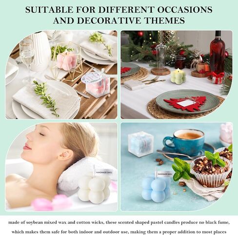 MTLEE 40 Pieces Bubble Candles Bulk Aesthetic Scented Candles Party Favors Thank You Guest Gifts for Wedding Baby Bridal Shower Party in Saudi Arabia