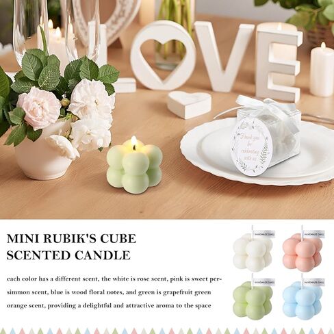 MTLEE 40 Pieces Bubble Candles Bulk Aesthetic Scented Candles Party Favors Thank You Guest Gifts for Wedding Baby Bridal Shower Party in Saudi Arabia