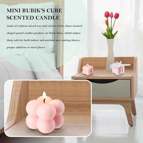 MTLEE 40 Pieces Bubble Candles Bulk Aesthetic Scented Candles Party Favors Thank You Guest Gifts for Wedding Baby Bridal Shower Party in Saudi Arabia