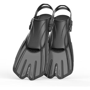 REALIKE زعانف سباحة زعانف للغطس زعانف للغطس للسباحة كعب مفتوح قابل للتعديل قصير حجم السفر زعانف للغطس للكبار الرجال والنساء in Kuwait