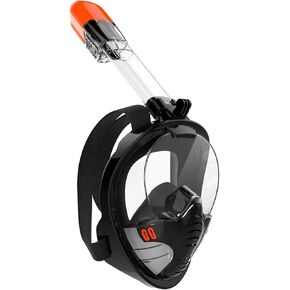 قناع الغطس للأطفال والكبار، قناع الغطس لكامل الوجه للرجال والنساء، مجموعة الغطس القابلة للطي للسباحة، جزء علوي جاف، مضاد للتسرب/مضاد للضباب / رؤية بانورامية 180 درجة in Kuwait