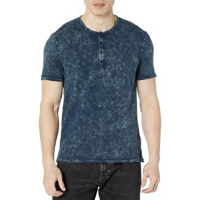 John Varvatos Men's Ethan Short Sleeve Henley Tee Shirt in Saudi Arabia