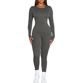 Kaximil Women's Thermal Underwear Fleece Lined Base Layer Long Johns Sets in Kuwait