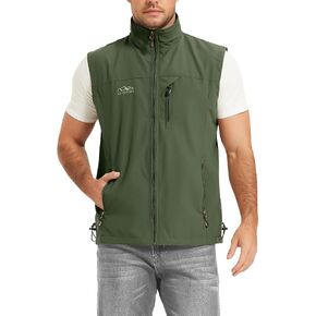 Flygo Mens Summer Lightweight Outdoor Vest Casual Utility Travel Work Fishing Hiking Photo Vest with Pockets in Kuwait