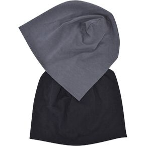 JHYWELL Cotton Beanie Hat Slouchy Jersey Soft Hats Skull Caps Lightweight Sleep Cap Summer Running Beanies for Men and Women