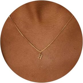 Aghfacy Small Letter Necklace,Dainty 14K Gold Plated Personalized Tiny Initial Pendant Necklace Small Initial Necklaces for Women Girls in Saudi Arabia
