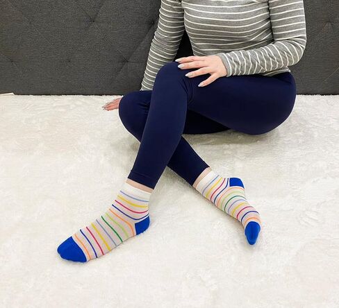 MALVA 10 Pairs Women's Ankle High Sheer Socks, Soft Tight Hosiery with Reinforced Toe Pantyhose Socks for Women in Kuwait