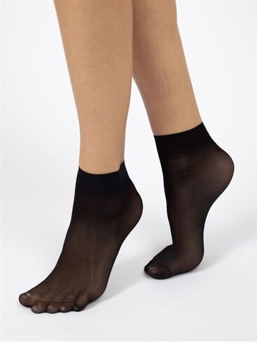 MALVA 10 Pairs Women's Ankle High Sheer Socks, Soft Tight Hosiery with Reinforced Toe Pantyhose Socks for Women in Saudi Arabia
