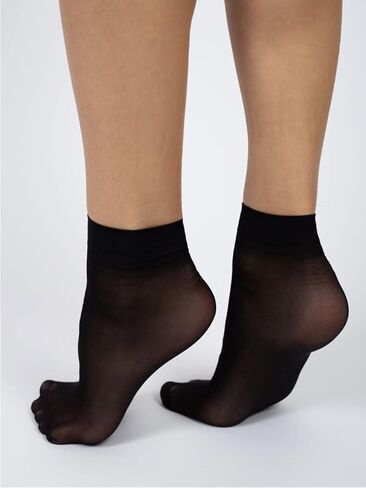 MALVA 10 Pairs Women's Ankle High Sheer Socks, Soft Tight Hosiery with Reinforced Toe Pantyhose Socks for Women in Saudi Arabia