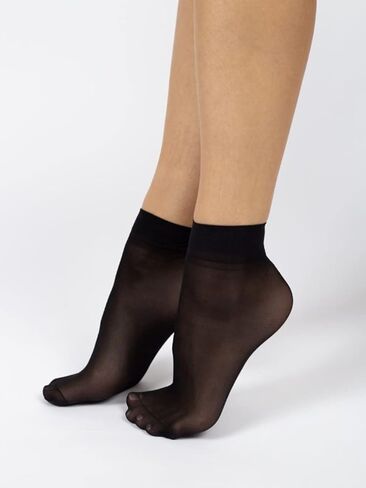 MALVA 10 Pairs Women's Ankle High Sheer Socks, Soft Tight Hosiery with Reinforced Toe Pantyhose Socks for Women in Saudi Arabia