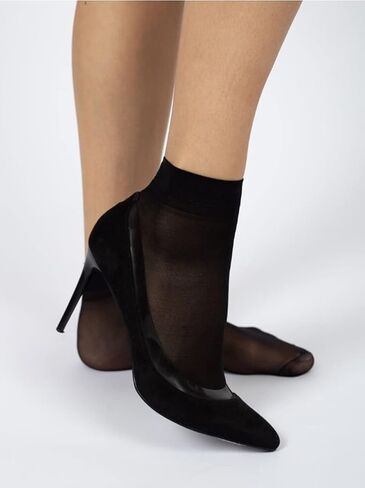 MALVA 10 Pairs Women's Ankle High Sheer Socks, Soft Tight Hosiery with Reinforced Toe Pantyhose Socks for Women in Saudi Arabia