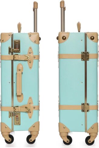 urecity Vintage Luggage Sets of 3 Piece - Hardside Lightweight Spinner Suitcases - Retro Travel Set includes Under Seat Train Case, 26"+20"+12" in Kuwait