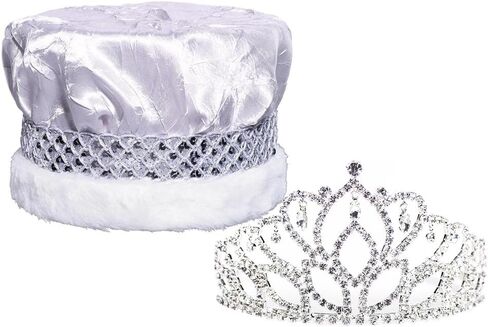 Anderson's Royal Grandeur Set, Mirabella Tiara/Crushed Satin Crown/Silver Band/Fur Trim in Saudi Arabia