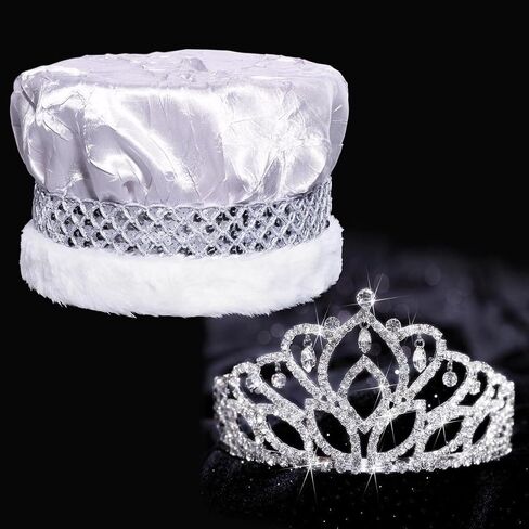Anderson's Royal Grandeur Set, Mirabella Tiara/Crushed Satin Crown/Silver Band/Fur Trim in Saudi Arabia