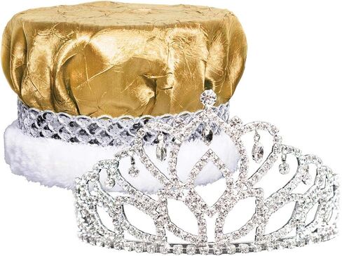 Anderson's Royal Grandeur Set, Mirabella Tiara/Crushed Satin Crown/Silver Band/Fur Trim in Saudi Arabia