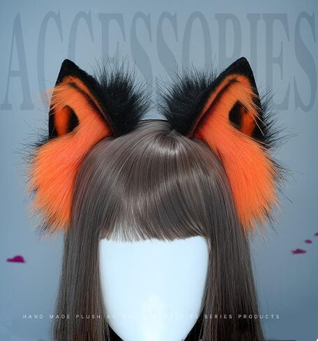 Cosplay Fox Wolf Bear Cat Dog Ears Headband Hairband Hair Hoop Clips in Kuwait