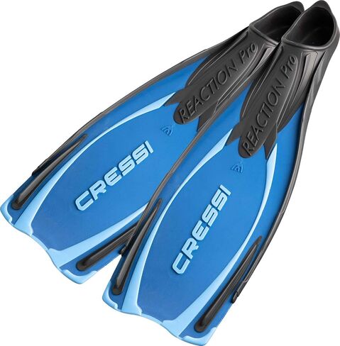Cressi Adult Snorkeling & Scuba Diving Fins - Powerful Full Foot Pocket Fins - Reaction Pro: Made in Italy in Kuwait