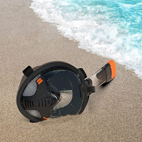 قناع الغطس للأطفال والكبار، قناع الغطس لكامل الوجه للرجال والنساء، مجموعة الغطس القابلة للطي للسباحة، جزء علوي جاف، مضاد للتسرب/مضاد للضباب / رؤية بانورامية 180 درجة in Kuwait