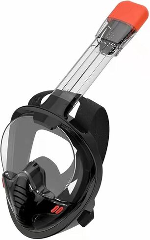 قناع الغطس للأطفال والكبار، قناع الغطس لكامل الوجه للرجال والنساء، مجموعة الغطس القابلة للطي للسباحة، جزء علوي جاف، مضاد للتسرب/مضاد للضباب / رؤية بانورامية 180 درجة in Kuwait