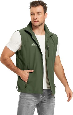 Flygo Mens Summer Lightweight Outdoor Vest Casual Utility Travel Work Fishing Hiking Photo Vest with Pockets in Kuwait
