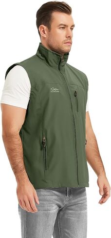 Flygo Mens Summer Lightweight Outdoor Vest Casual Utility Travel Work Fishing Hiking Photo Vest with Pockets in Kuwait