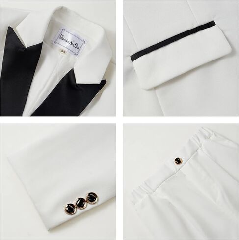 Boys Suits Toddler Tuxedo Double Breasted Formal Suit Set Kids Wedding Outfit in Kuwait