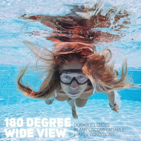 SPORWLIK قناع الغوص والغطس مع مشابك الأنف وسدادات الأذن، قناع الغطس للبالغين، قناع الغطس الاحترافي 180 درجة رؤية بانورامية مضادة للضباب والأشعة فوق البنفسجية ومضادة للتسرب مناسبة للسباحة للبالغين in Kuwait
