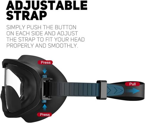 SPORWLIK قناع الغوص والغطس مع مشابك الأنف وسدادات الأذن، قناع الغطس للبالغين، قناع الغطس الاحترافي 180 درجة رؤية بانورامية مضادة للضباب والأشعة فوق البنفسجية ومضادة للتسرب مناسبة للسباحة للبالغين in Kuwait