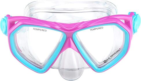 U.S. Divers Junior Large Kids Dorado Mask, Proflex Fins, & Sea Breeze Snorkel Set with Carry Travel Bag, Fun Purple,SR248O5121L in Saudi Arabia