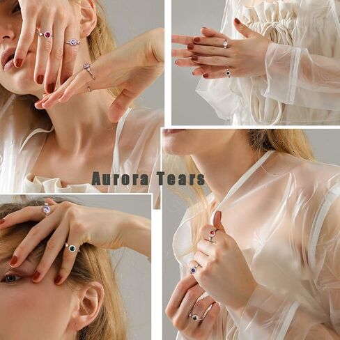 أورورا دموع 925 الفضة الاسترليني 12 جوهرة قلادة / القرط / حلقة / سوار المرأة جوهرة قلادة الكريستال أزياء عيد ميلاد مجوهرات هدية عيد الميلاد للفتيات النساء in Kuwait