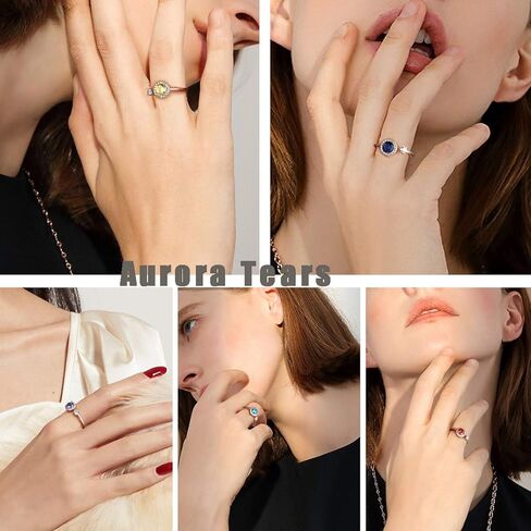 أورورا دموع 925 الفضة الاسترليني 12 جوهرة قلادة / القرط / حلقة / سوار المرأة جوهرة قلادة الكريستال أزياء عيد ميلاد مجوهرات هدية عيد الميلاد للفتيات النساء in Kuwait