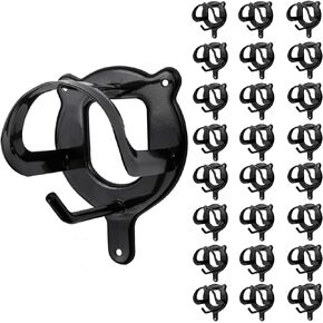 LAJIAOZ 24 قطعة من لجام الحصان، حامل لجام معدني خفيف الوزن، خطاف لجام الحصان، حامل لجام الحصان، شماعات معدنية مع أنابيب وبرغي لمستلزمات حظيرة الخيول (أسود) in Kuwait