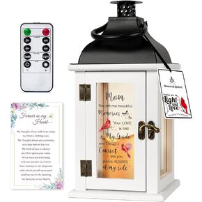 Memorial Lantern - Bereavement Sympathy Gifts for Loss of Loved One Memorial Gifts for Loss of Father Remembrance Gifts Thoughtful Funeral Gifts for Loss of Dad with LED Candle and Remote