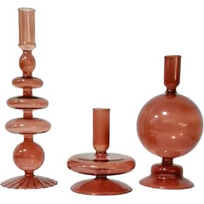 ZSYHCX Candlestick Holders, Glass Candle Holders for Table Centerpiece, Taper Candle Stand Modern Style Black Candle Holder for Wedding Decor and Dinner Party (Color : Black)