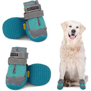 أحذية للكلاب للرصيف الساخن، أحذية للكلاب شبكية مع نعل متين مضاد للانزلاق، أحذية صيفية للكلاب قابلة للتنفس ومتينة مع أشرطة قابلة للتعديل وعاكسة للكلاب الصغيرة والمتوسطة والكبيرة والمشي لمسافات طويلة والركض وحقائب الظهر in Kuwait