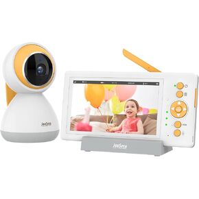 JouSecu Baby Monitor with Camera and Audio, 5" 720P HD Screen Video Baby Monitor with Pan-Tilt-Zoom Camera, 30hrs Long Battery Life on ECO, No WiFi, Two Way Talk, Night Vision, Ideal for New Moms
