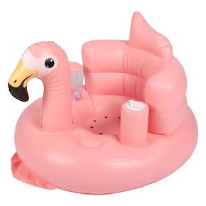 Baby Seat Inflatable Infant Floor Seat Toddler Chair Support Sitting Up Built in Air Pump with Tinkling Bells for 5-36 Months Home and Travel (Green)