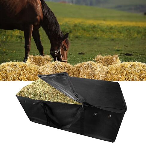 PetierWeit Hay Bale Bag 44Inch Heavy Duty Nylon Tote Hay Bales Storage Bag, Maintain Freshness of The Hay in Kuwait