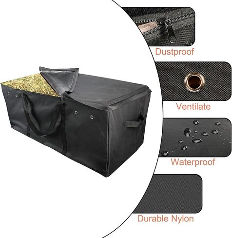 PetierWeit Hay Bale Bag 44Inch Heavy Duty Nylon Tote Hay Bales Storage Bag, Maintain Freshness of The Hay in Kuwait