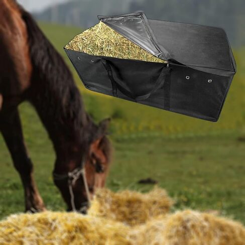 PetierWeit Hay Bale Bag 44Inch Heavy Duty Nylon Tote Hay Bales Storage Bag, Maintain Freshness of The Hay in Kuwait