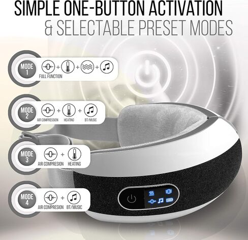 SereneLife Stress Therapy Electric Eye Massager, Vibration Massage Eye Relief, Wireless Digital Mask Machine w/Soothing Music and Relaxing Heat Compress, Built-in Battery & Adjustable Elastic Band in Saudi Arabia