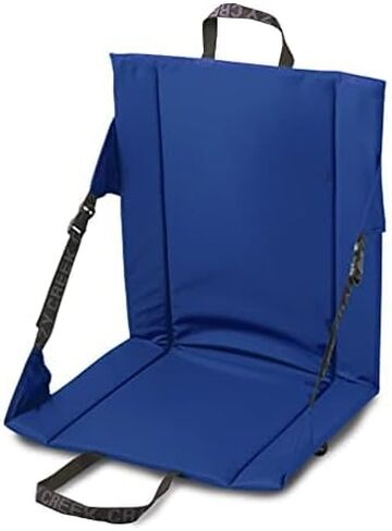 كرسي كريزي كريك الأصلي طويل الظهر، كرسي محمول للتخييم والملاعب، وسادة إسفنجية عالية الكثافة، دعم خلفي مريح وقابل للتعديل، خفيف الوزن وقابل للطي، أزرق in Kuwait