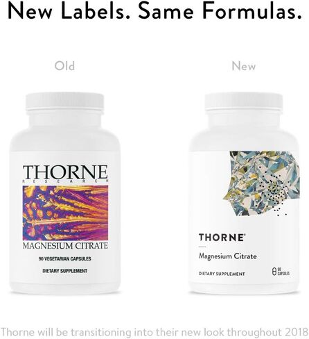 Thorne Research - Magnesium Citrate -To Support Energy Production, Heart and Lung Function, and Metabolism of Sugar and Carbs - 90 Capsules in Kuwait