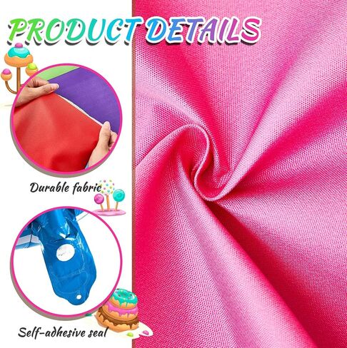 Woanger 24 Pcs Candyland Party Decorations Colorful Polyester Carpet Runner Candyland Runway Rug Sweet Candy Balloons and Balloon Stick Stand with Tape for Candyland Birthday Party Supply in Saudi Arabia