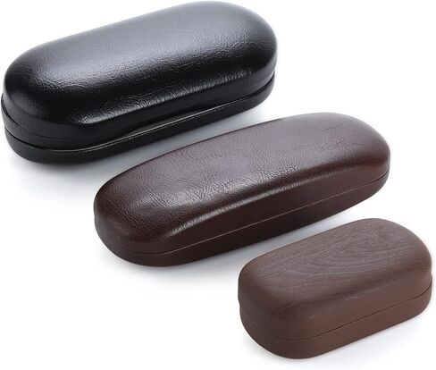 【3 عبوات】مجموعة أدوات سفر وعدسات لاصقة 2 في 1 مع حقيبة نظارات إضافية وحقيبة عدسات لاصقة, بني فاتح, موديرن مينيماليست in Kuwait