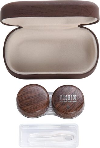 【3 عبوات】مجموعة أدوات سفر وعدسات لاصقة 2 في 1 مع حقيبة نظارات إضافية وحقيبة عدسات لاصقة, بني فاتح, موديرن مينيماليست in Kuwait